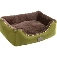 Kerbl Hundebett Kuschelbett Samuel, grün/grau, 60x50x17cm; 81318