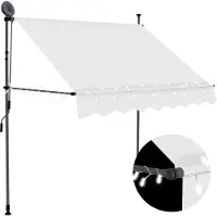 Syfax Einziehbare Markise Handbetrieben mit LED 100 cm Creme