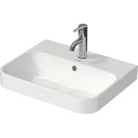 Duravit Aufsatzwaschtisch Happy D.2 Plus 50x40cm, gs, m HL, ÜL, HLB, we/anthr. m