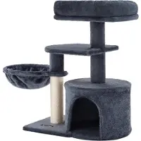 Generisch Katzenbaum kompakt 68 cm grau - Für kleine Katzen - Hochwertige Katzenmöbel Kratzbaum