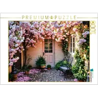 CALVENDO Puzzle Blütenträume im Innenhof | 1000 Teile Lege-Größe 64 × 48 cm Foto-Puzzle für glückliche Stunden