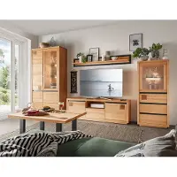 Lomadox Wohnzimmer Komplett Set 5-teilig modern in massiver Buche WINCHESTER-69