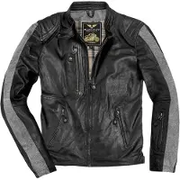 Black-Cafe London Vintage Motorradlederjacke, schwarz, 52