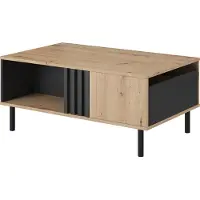 Lomadox Couchtisch mit 100 cm Breite in Eiche, 1 Schublade - MATTAWA-167