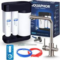 ARI Wasserfilter Set Morion mit 3-Wege Küchenarmatur Venom 1, Umkehrosmose, INOX, Wasserfilter-Anschluss