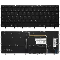 Trade-Shop Original Tastatur QWERTZ Deutsch für Dell P57G, P57G-001, P41F, P41F-001, P41G, P41G-002 Laptops / mit Hintergrundbeleuchtung, ohne Rahmen, schwarz