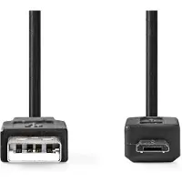 Nedis CCGB60500BK20 USB-Kabel USB 2.0 USB-A auf USB Micro-B Stecker 2 m Schwarz