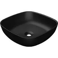 Steinberg Serie 440 Aufsatzwaschtisch, eckig, 400x400x130mm, SOLIDSurface, ohne Hahnloch, ohne Überlauf, 4406113S