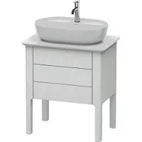 Duravit Luv Waschtischunterbau stehend LU9565, 1 Schubkasten, 1 Auszug, Breite 638mm, LU956503636, Farbe: Weiß Seidenmatt Lack