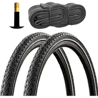 Zundapp Fahrradreifen Trekking City 2 Reifen 26 x 1,75" schwarz Reflex mit 2 Schläuchen AV