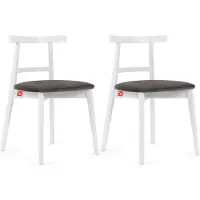 Konsimo Esstischstühle 2 St "LILIO", Grau, Buchenholz, Vintage, 47x76,5x45cm