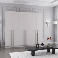 FABRYKA MEBLI IDŹCZAK Drehtürenschrank Kleiderschrank Schrank 230 cm Kaschmir/Kaschmir sechstürig Rosa 02