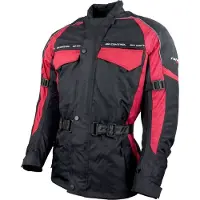 Roleff RO703 - Motorradjacke in Schwarz / Rot Größe: S,