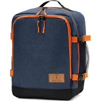Ferocity Flugzeug Handgepäck, Rucksack, 40x30x20 cm, gepolstert, Flugzeugtasche, Handtasche, Reisetasche, Koffer Größe, Orange-Blau [102]