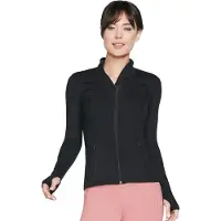 SKECHERS Go Flex Mesh Jacket W03JA158-BLK, Damen, Sweatshirts, Schwarz, Größe: L