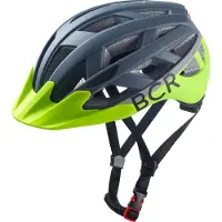 Black Crevice - Damen & Herren Fahrradhelm mit LED Rücklicht | Farbe: Gunmetal/Lime | Größe: M (55-58 cm)