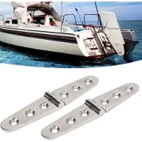 Markenlos Allecto Premium - Schwerlast-Riemenscharnier mit Löchern aus rostfreiem Stahl für Marineboot und Zuhause.