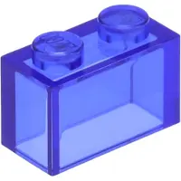 LEGO 1x2 Stein 3065 - 50 Stück Transparent Lila