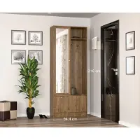 Nabbi Flurschrank mit Schuhregal und ein Spiegel Parnitha HS - Dub April