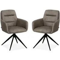 MX Sofa Esszimmerstuhl Paco - Taupe (2er-Set)