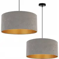 Light11 HOME Hängelampe Deckenleuchter Goldener Samt Lampenschirm