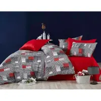 Forme Bettwäsche-Set, 220 x 240 cm, 100% Polyester Microsatin, 2 Kissenbezüge 60 x 60 cm, Grau, 3D Druck
