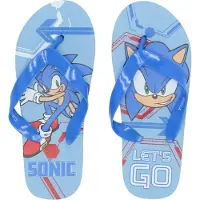Sonic Flip Flops für Kinder Bequeme Sommer Sandalen im coolen Design Blau 26/27 cm