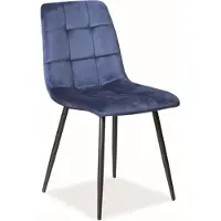 Feldmann-Wohnen Esszimmerstuhl Küchenstuhl Set Mila marineblau 4er Set