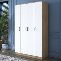 Skye Decor , BA116 - 2247, Kleiderschrank, Nussbaum, 100 % MELAMINBESCHICHTETE SPANPLATTEN, 120 x 47,3 x 190,8 cm