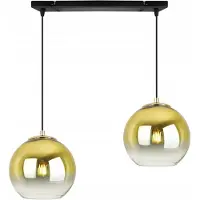 Light11 HOME Hängelampe Deckenleuchter Golden Lampenschirm 15 cm