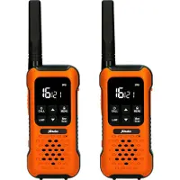 Alecto FR300OE Walkie-Talkie Set 2 Funkgeräte bis 10 km IPX7 Ladestation Orange