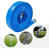 StarTech.com Entwässerungsschlauch - Pool Rückspülschlauch - Durchmesser 5,1 cm - Länge 30,5 m - Flachschlauch Für Pumpe, Industrie, Landwirtschaft - Himmelblau