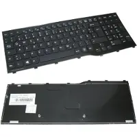 Trade-Shop Premium Laptop Tastatur / Notebook Keyboard Ersatz Deutsch QWERTZ mit Rahmen für Fujitsu-Siemens Lifebook A514 A544