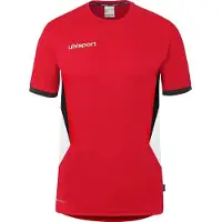 Uhlsport Trainingsshirt "Trainings-T-Shirt Equipe 29", Herren, Gr. XL, rot (rot, weiß, schwarz), Obermaterial: 100% Polyester Pol. recyc.., Shirts Trainingsshirt