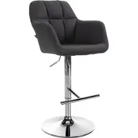 CLP Barhocker Natoma Stoff, Farbe:schwarz, Material Gestell:Metall in Chromoptik