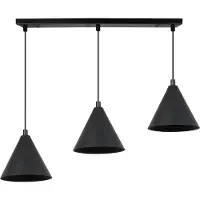 Light11 HOME Soho Hängelampe Schwarz 3-Platte 14Cm E14