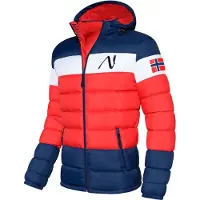 Nebulus Winterjacke MIXUP Herren, warme Outdoorjacke, praktische & vielseitige Übergangs- & Winterjacke, P4830 - Herren, rot-blau, S