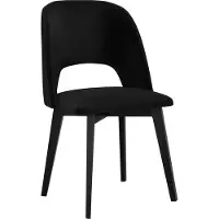 Mirjan 24 Stuhl Monti IV, Esszimmerstuhl aus Buchenholz, 48x54x83 cm (Holzfarbe: Schwarz, Stofffarbe: Kronos 07)