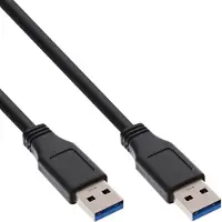 InLine USB 3.2 Gen.1 Kabel, A an A, schwarz, 1,5m, 1,5 m, USB A, USB A, USB 3.2 Gen 1 (3.1 Gen 1), Schwarz