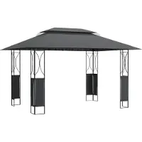 Syfax Pavillon mit Dach Anthrazit 400x300x270 cm Stahl