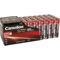 Camelion 11104006 Plus Alkaline Batterie LR06 (Mignon, AA, 40er-Pack) rot/gold, Einwegbatterie, AA, Alkali, 1,5 V, 40 Stück(e), 2700 mAh