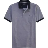 Olymp Poloshirt "Casual", Herren, Gr. 3XL, blau (marine), Piqué, Obermaterial: 100% Baumwolle, Shirts Poloshirt, Two-Tone Piqué, Seitenschlitzen im Saum