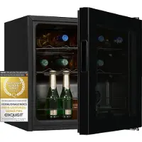 Exquisit Weinkühler WS1-12-GT-030G schwarz | 43 l Nutzinhalt | Schwarz