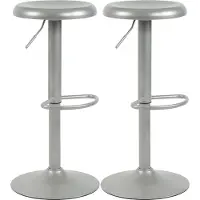 CLP Williston 2er Set moderne höhenverstellbare Metall Barhocker für Küche oder Bar