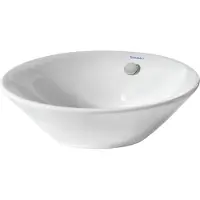 Duravit Aufsatzwaschtisch Starck 1 d 33cm, w, o. Hahnl., m ÜL, o. Hahnloch