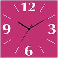ARTland Wanduhr auf Alu Quarzuhr - schwarzer Zeiger Trendfarbe Pink Größe: 30x30 cm