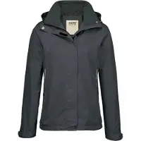 Hakro Kapuzen-Regenjacke Damen 262 anthrazit, XL
