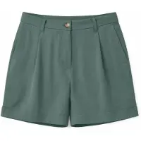 Mazine - Women's Pleated Viscose Shorts - Shorts Gr XS oliv