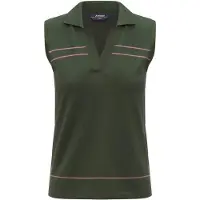 K-way - Women's Jaligne Stripes - Polo-Shirt Gr XL oliv