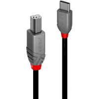 Lindy 36942, 2 m, USB C, USB B, USB 2.0, 0,48 Gbit/s, Schwarz